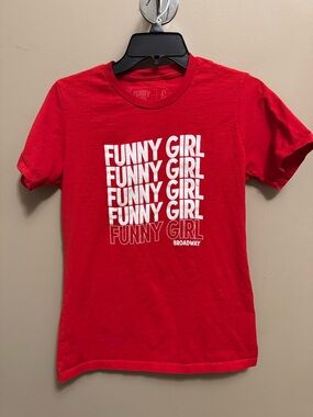 Funny Girl Graphic Tee - Red Short Sleeve
